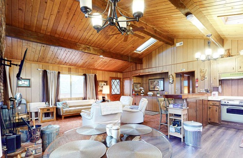 Running Springs Cabin | Inviting mountain cabin with fireplace, pool table, AC & deck - dog-friendly