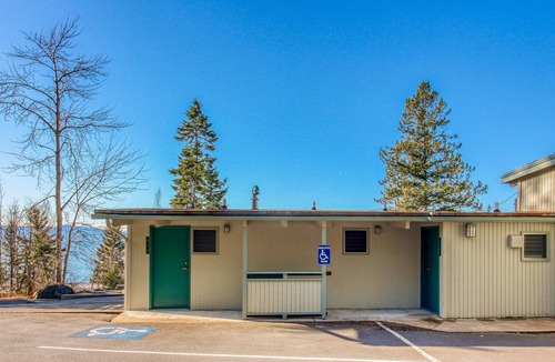 Polson Apartment | Lake view studio with private balcony, AC, dock for kayaking & swimming