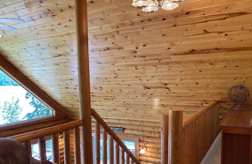 Kootenai County House | Lakefront 5 bedroom log home, decks & dock. Relax or retreat w amazing beauty