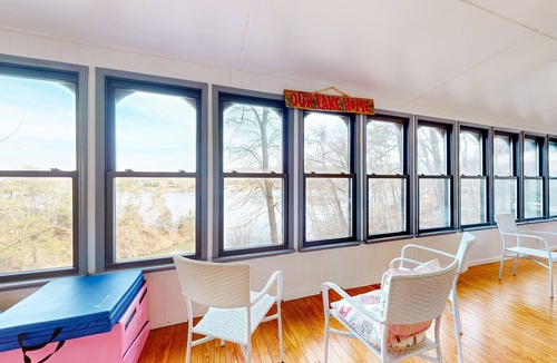 Pulaski House | Lakefront home with lake views, kids game room, docks, deck, grill, kayaks, W/D