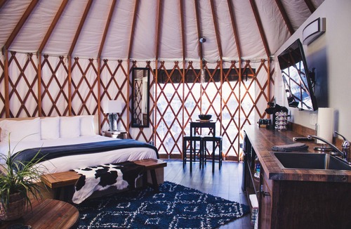 Escalante Resort | Luxury Glamping Yurt Resort Between National Parks with desert mountain views, close to hiking trails, slot canyons, off-roading and more!