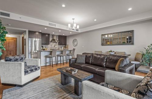 Canmore Apartment | Luxury Mountain Haven Views Hot Tub Patio Spacious Quiet Central