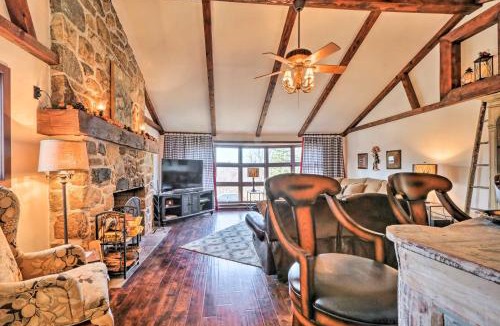 Seisholtzville House | Macungie Cabin with Fireplace Near Bear Creek Skiing