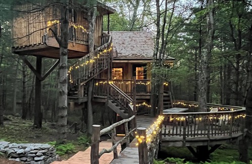 Sparrow Bush Cottage | Magical, all season, multilevel treehouse on beautiful 120 acre property.