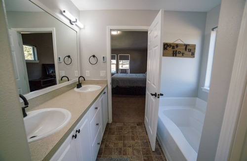 Bend House | Master Bedroom and bath, Between Bend and Redmond