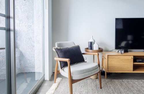 Rampart Village Apartment | Mod Koreatown 1BR w/ Pool, Gym, Spa, nr. DTLA, by Blueground
