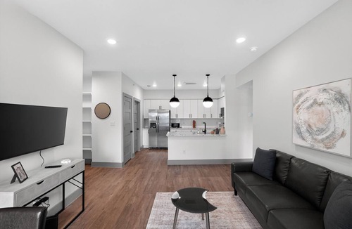 Parker Lane Apartment | Modern 1-bedroom with bright, open living spaces.