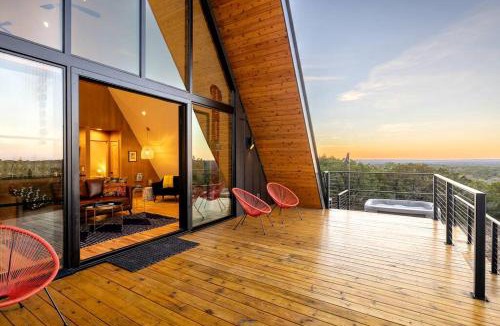 Wimberley Ski Chalet | Modern and Secluded A-Frame with a Hot Tub for a Romantic Texas Hill Country Getaway