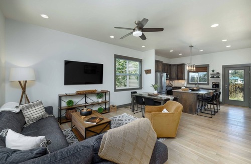 Four Corners House | Modern home w/garage converted game room!