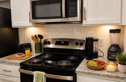Northside Apartment | Modern Lakeview Oasis, King Bed Gym Pool