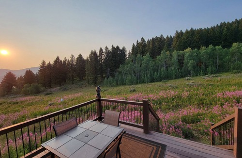 Island Park Cabin | New construction, hot tub, 12 miles to Yellowstone, WiFi, AC, firepit,