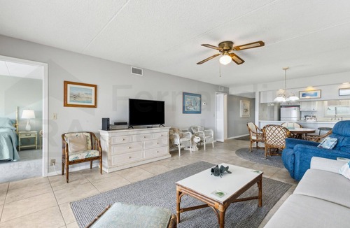 Fernandina Beach Condo | Ocean view from the master bedroom and living room with a spacious balcony