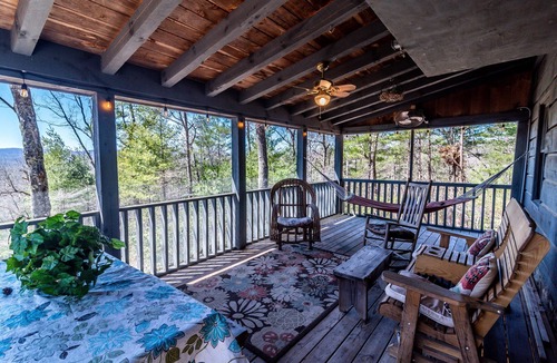 Blue Ridge Cabin | Panoramic mountain views with wrap around porch.