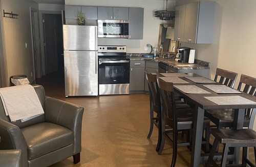 Arnolds Park Apartment | Park and walk! Two BR two bath apartment close to everything.