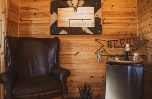 New Braunfels House | Peaceful Cabin Escape on a 65-Acre Longhorn Ranch