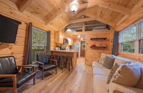 Lookout Valley Neighborhood Association Apartment | Peggers Cabin | Luxury Rustic Tiny Cabin| Spa