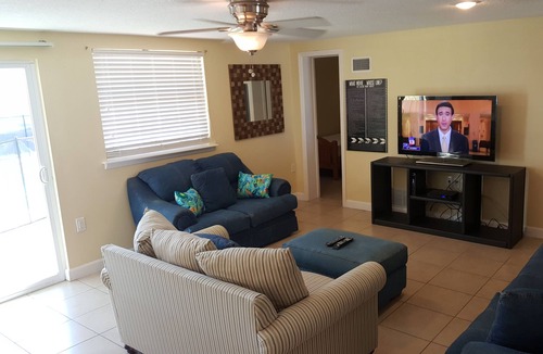 Ormond Beach House | Pet Friendly Beach House With Pool. The beach is just a 1 min walk.