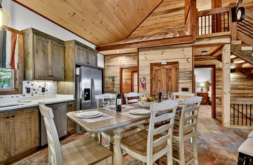 Walnut Mountain Cabin | Pet Friendly, Ellijay cabin rental with a big view of the Georgia Mountains! Hot tub, outdoor fireplace