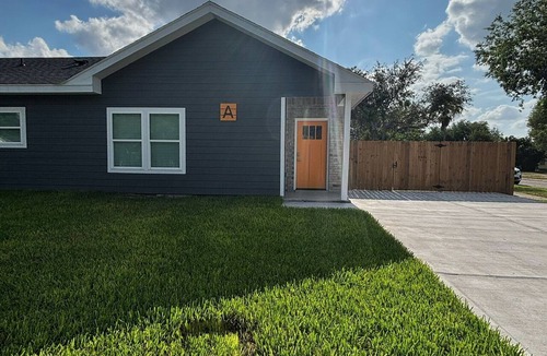 Harlingen Apartment | Pierce Haven, Modern Retreat with Private Patio