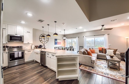 Gruene Condo | Premier river-front Penthouse Condo on the Guadalupe Rapids in Gruene!