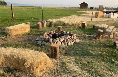 Driggs Apartment | Private farm house lock off on sheep farm with salt hot tub