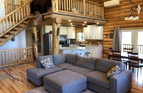 Tamarack Resort Cabin | Private Log Cabin with breathtaking views on 15 acres adjacent to forest service