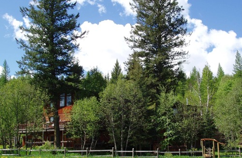 Martin City House | Ranch close to Glacier; open views/mtns/meadows/creek/trails; wildlife; barns