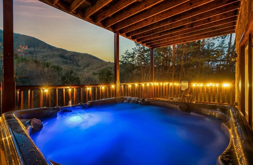 Smoky Mountains Cabin | Rare Smoky Mtn Majesty: Luxury Views, Private Sauna, Spa & Theater