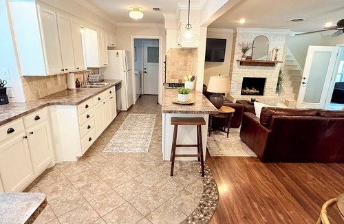 Waxahachie House | Refuge on Trinity. Boho Farmhouse, Game Room, Fire Pit