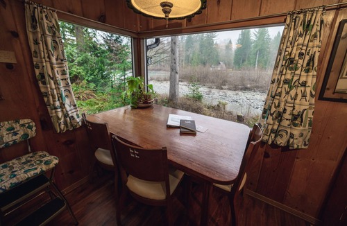 Baring Cabin | Riverside Mid-Century Cabin with Mountain Views