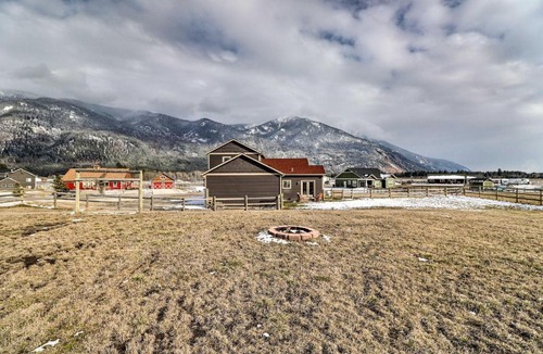 Columbia Falls House | Rustic Glacier Gem with Patio, Fire Pit and Mtn Views!