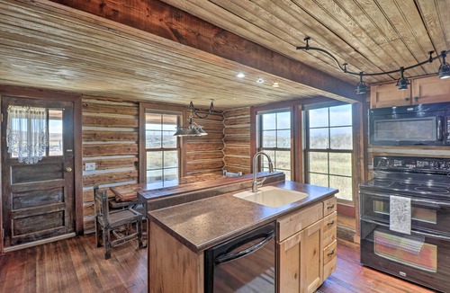 Dupuyer Cabin | Rustic & Rural Cabin in Dupuyer on Open 14 Acres!