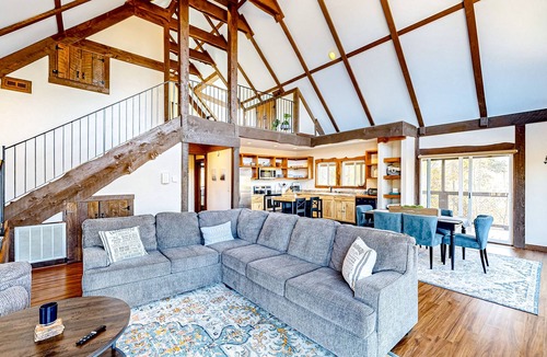 Nebo House | Secluded cabin with modern upgrades, wrap-around deck, & AC - mtn views