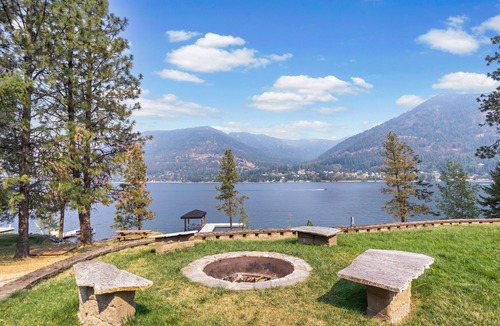 Hope House | Spacious lakefront home with private hot tub, dock, boat lift, views & game room