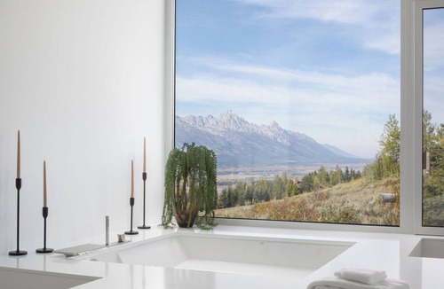 Spring Creek Ranch House | Stunning over 11K sq ft NEW modern glass 6-bed 9-bath estate in Jackson Hole