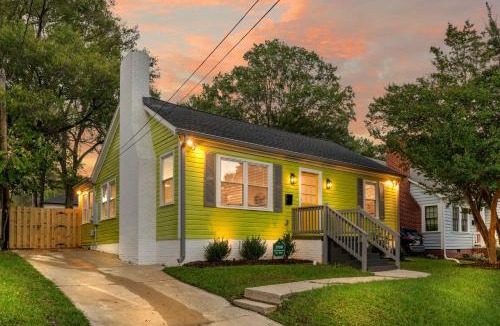 Plaza Midwood House | Stylish 4BR Haven: Serene Backyard and Fire Pit