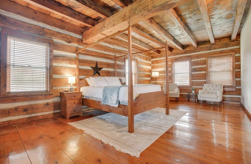 Tylersville Cabin | Sugar Valley Lodge | 1780 Cabin w/ Game Room, Private Pond + Fire Pit!