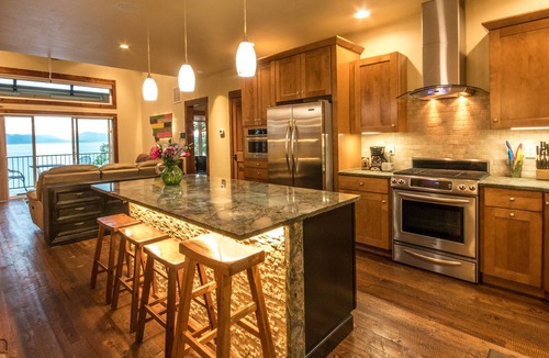 Bigfork House | Superior view from modern Flathead Lake house. A/C, private dock, boat slip/lift