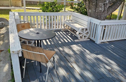 Rio Hondo Cottage | Texas themed cabin with a Shared fishing pier Not waterfront