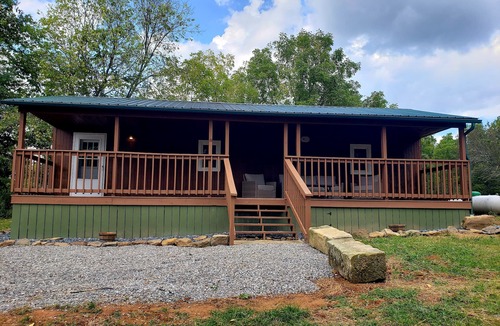 Langsville Cabin | The Bear Den Cabin with pond view.