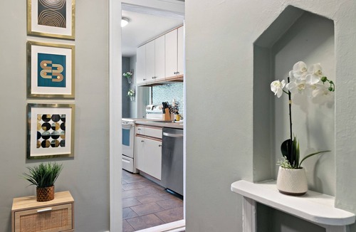 Berkley Apartment | This property offers a clean and comfortable modern vibe with updated furniture and decorations
