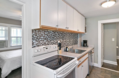 Berkley Apartment | This property offers a clean and comfortable modern vibe with updated furniture and decorations