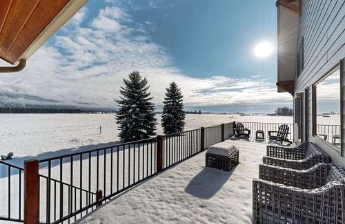 Columbia Falls House | Three-Level Mountain View Home with Gourmet Kitchen & Game Room on 5 acres