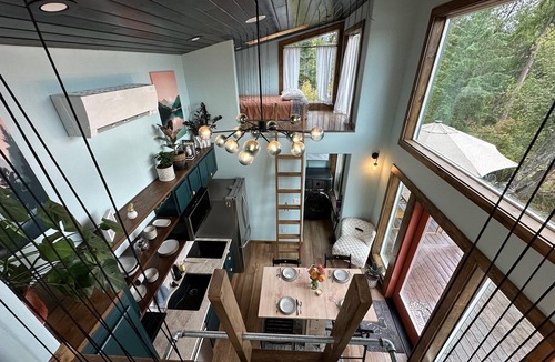 Hayden Lake House | Tiny House on Hayden Lake with beach access and hot tub