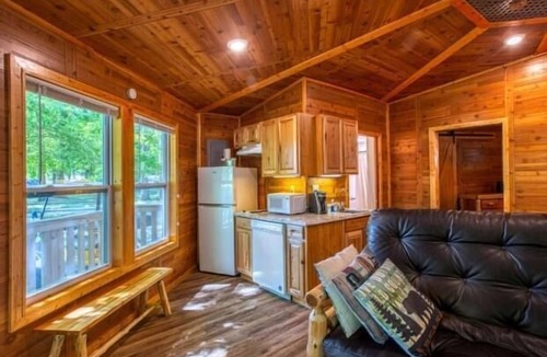 Manchester Cabin | Tree House Deluxe Cabin w/bath - Glamping with real trees growing in the center of the cabin!