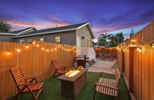 Stockton House | Trendy San Diego Bungalow - Private Backyard with Firepit