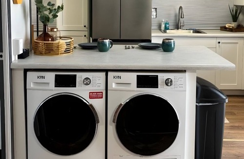 Pecos Apartment | Two Private Bedrooms with Queen and Full Beds, Full Kitchen and In-Unit Laundry