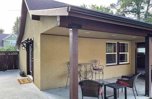 Garden District House | ViaLago | Charming Mediterranean Villa with Sunny Courtyard in Downtown Coeur dA