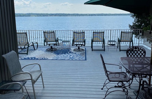 Town of Owasco Cottage | Waterfront Cottage, Large Dock Access, Beautiful Deck Views, Dog Friendly!