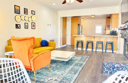 North Park Apartment | Welcome to our vibrant 2-bedroom, 1-bathroom abode, where retro charm meets modern comfort